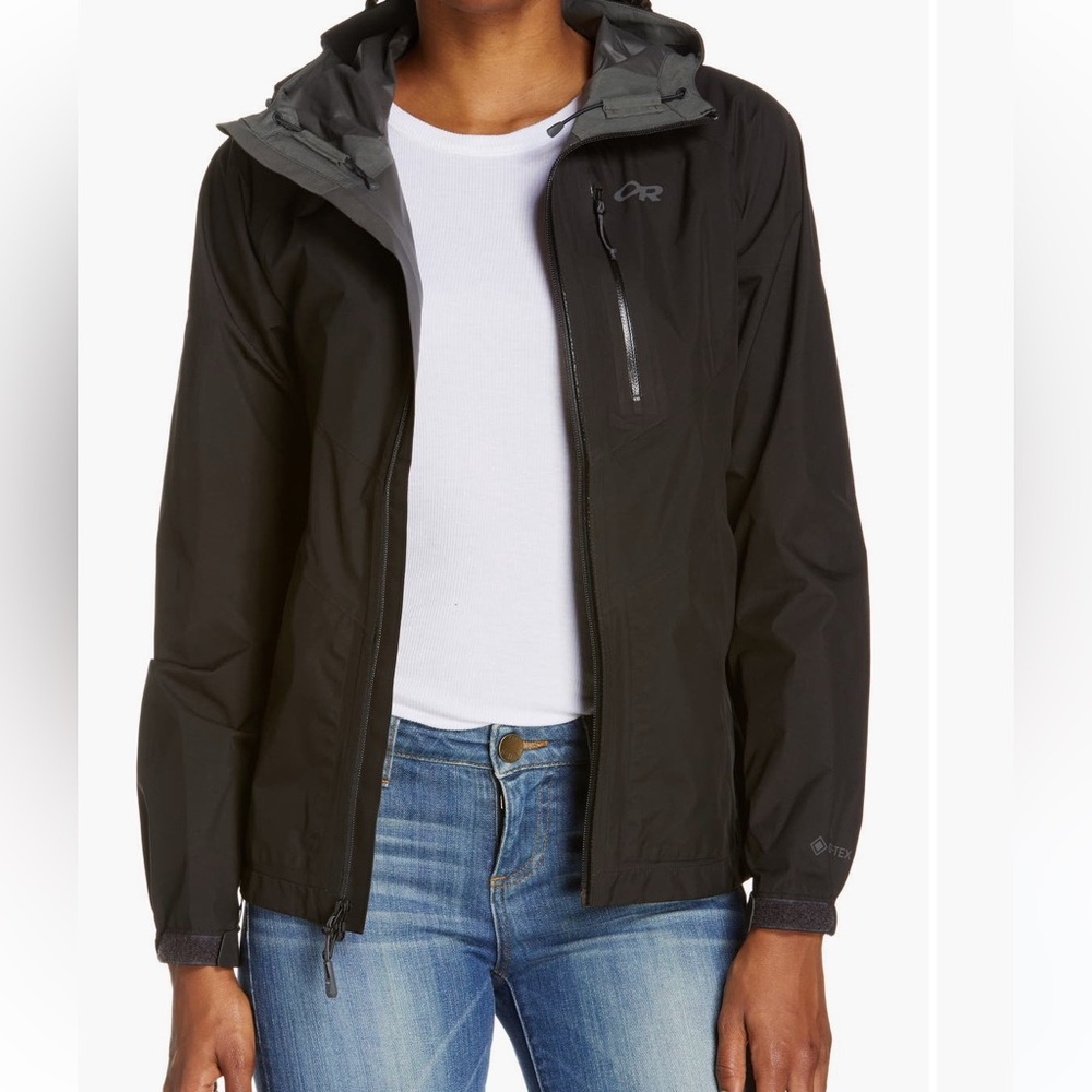 Outdoor Research Women's Black Aspire Gore Tex Waterproof Jacket